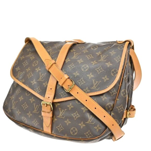 LOUIS VUITTON Saumur 35 Shoulder Bag Monogram Leather BN France M42254 78YH685 - Picture 1 of 16